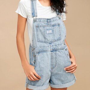 Levi's Vintage Shortall Light Wash Denim Overalls